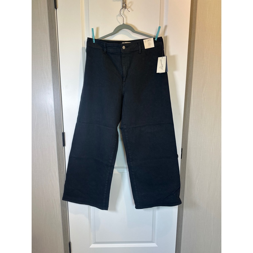Universal Thread Sailor Wide Leg High Rise Black Jeans Size 12 NWT